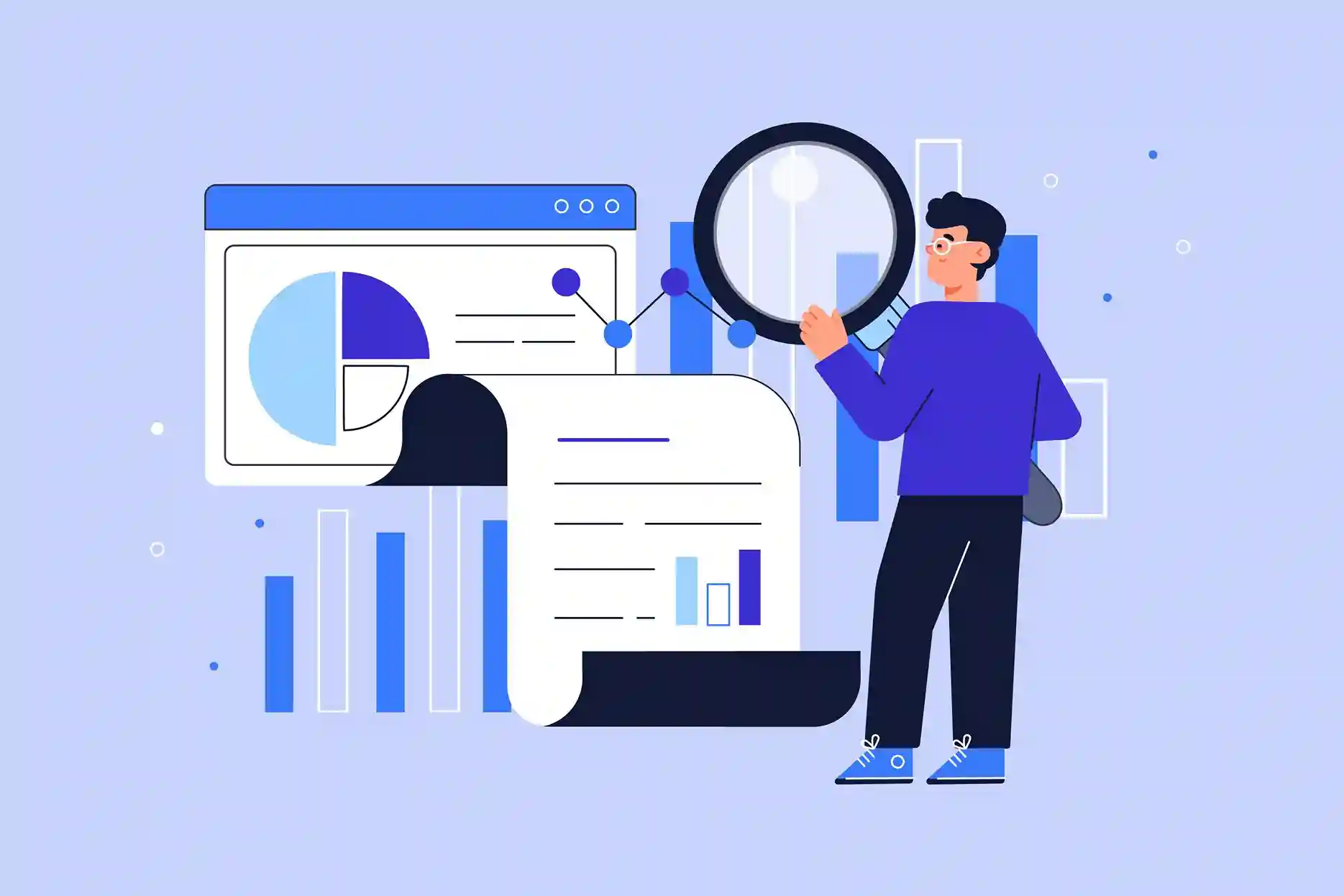 Marketing analytics on a laptop